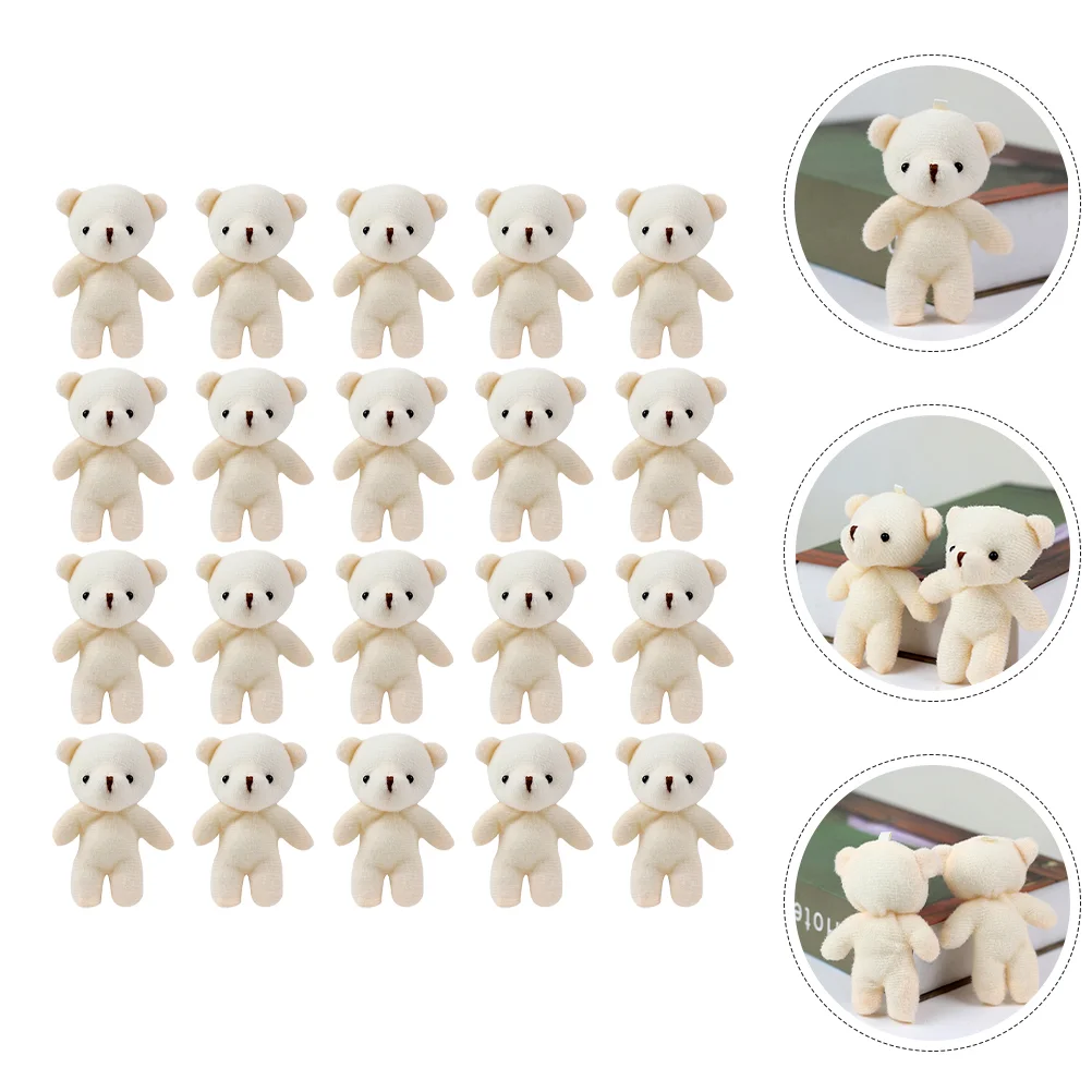 

Little Bear Toys Stuffed Tiny Bear Soft Tiny Bear DIY Mini Bear Decorations Cute Mini Bears Naked Bear Dolls Pendant Dolls