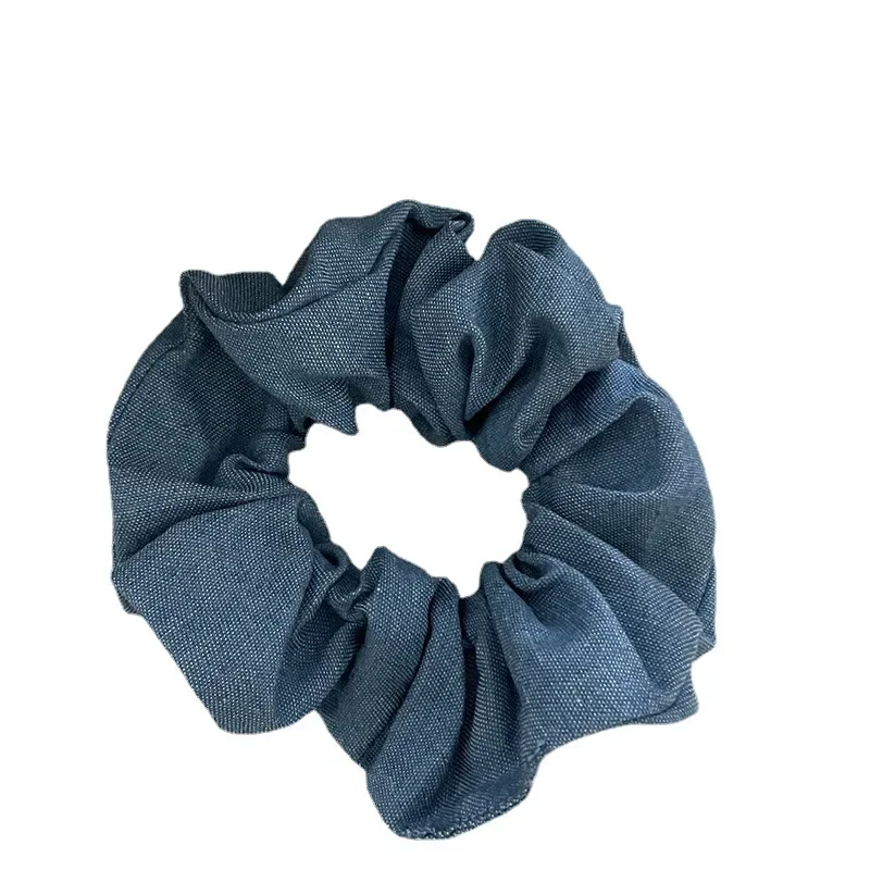 Chic Denim-Style Scrunchies: Trendy Hair Accessories