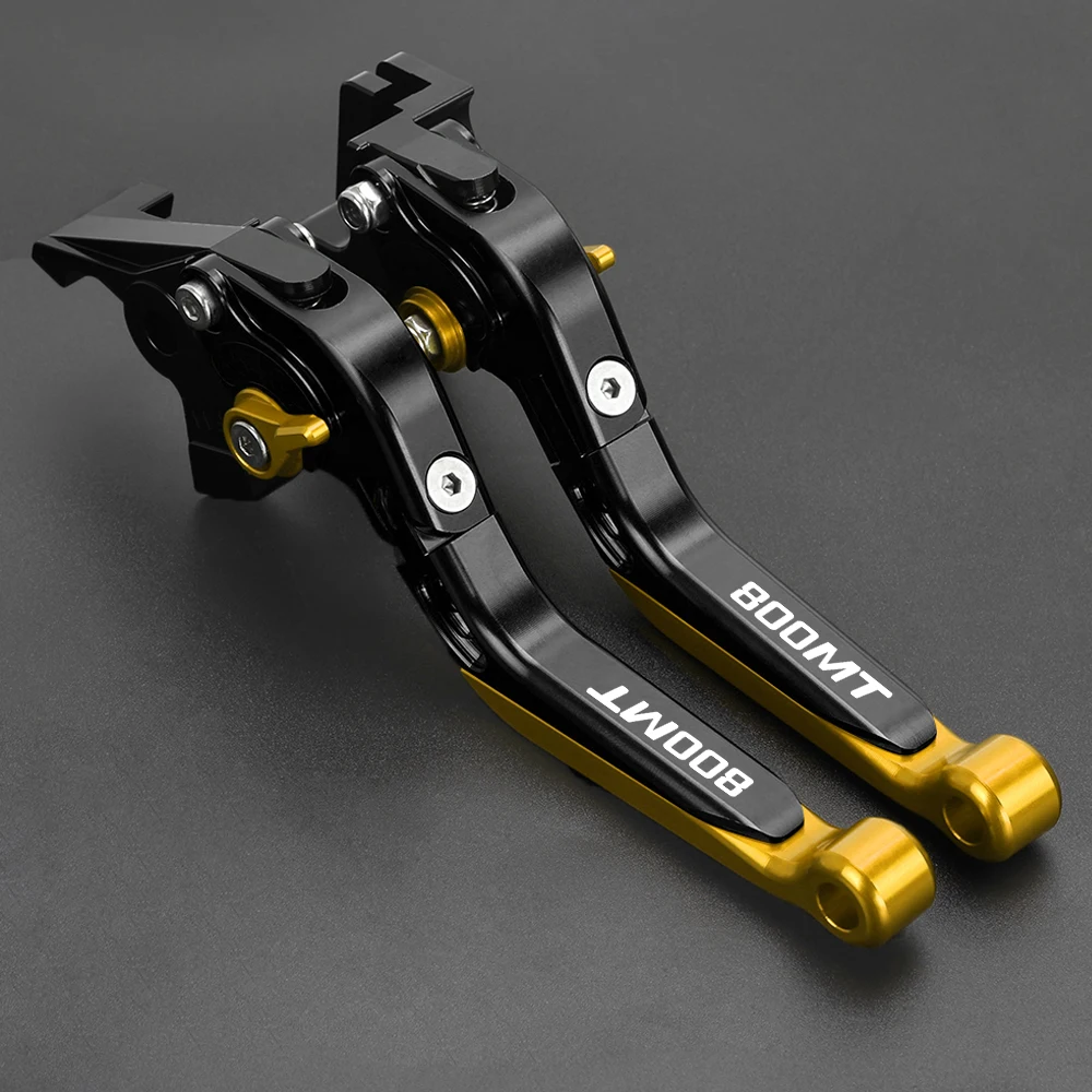 Leviers Frein & Embrayage Moto 800MT (2021-2024) - Alliage Aluminium, 6 Positions Réglables - Noir