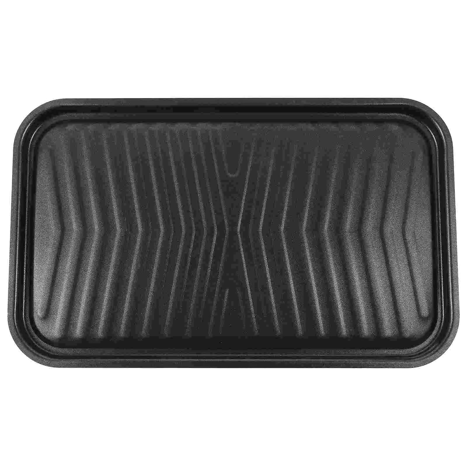 

Barbecue Grill Pan Non-Stick Smokeless Frying Grill Barbecue Plate Rectangle BBQ Baking Tray Outdoor Picnic Cookware