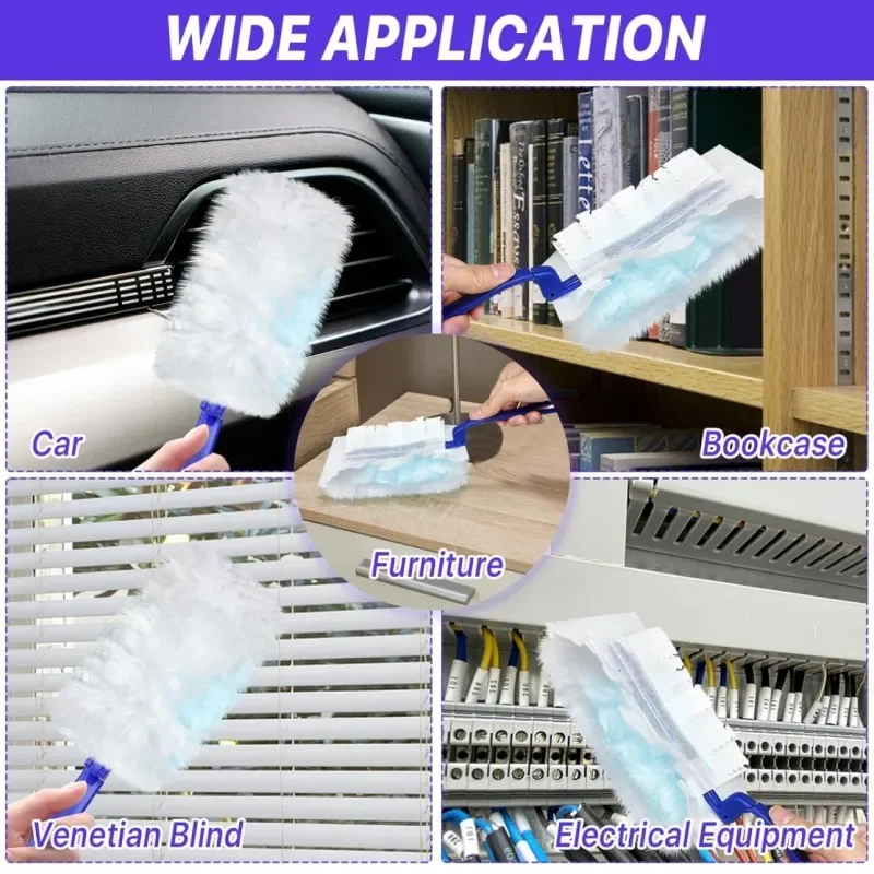 Description Picture 3 of itemDisposable Dusters with Replace Heads Scalable Cleaning Brush Duty Duster Refills Electrostatic Duster Home Office Cleaning Tool