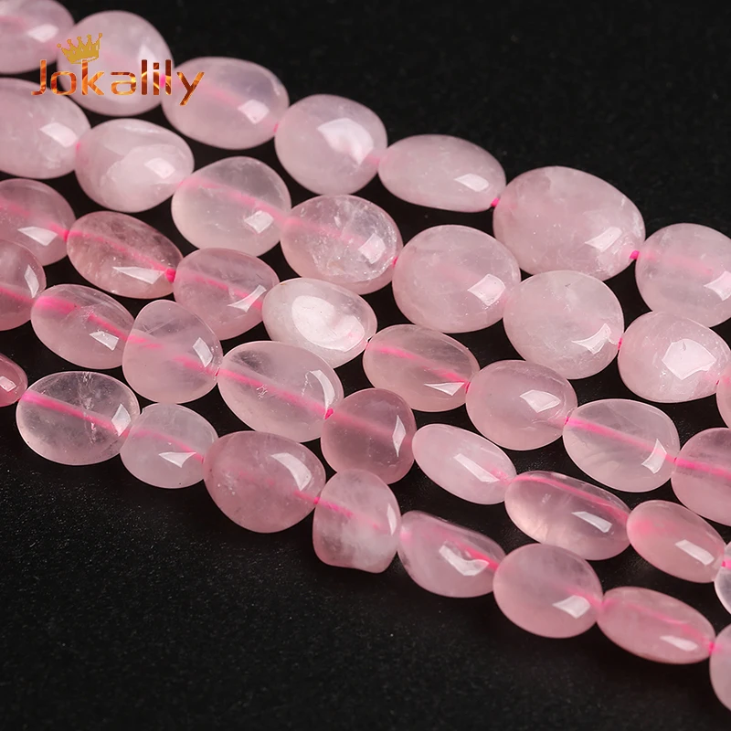 

Natural Stone Beads Irregular Pink Rose Quartz Crystal Loose Beads For Jewelry Making DIY Bracelets Accessories 15" 6-8mm 8-10mm