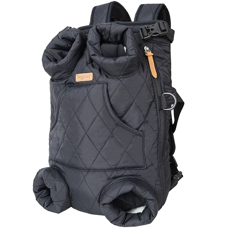 Winter Thickened Pet Outdoor Carrying Strap Chest Backpack Hands-free Warm Backpack