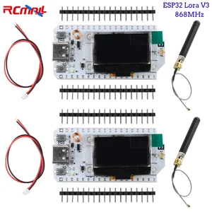 2 набора 868 МГц 915 МГц ESP32 LoRa V3 макетная плата SX1262 0,96 дюйма OLED дисплей BT + WIFI комплект Lora для Arduino IOT Smart Home