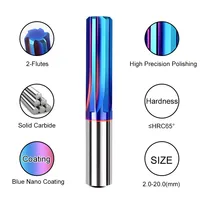 SHAZAM 3.0mm-20.0mm Tungsten Steel Machine Reamer HRC65 Carbide Blue Nano Coating Straight Shank H7 High-Precision Reamer Tools 2