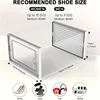 12 Pc / 24 Pc Large Capacity Modular Space-Saving Shoe Box, Transparent Plastic Stackable with Lid, Sneaker Display Box, B 6
