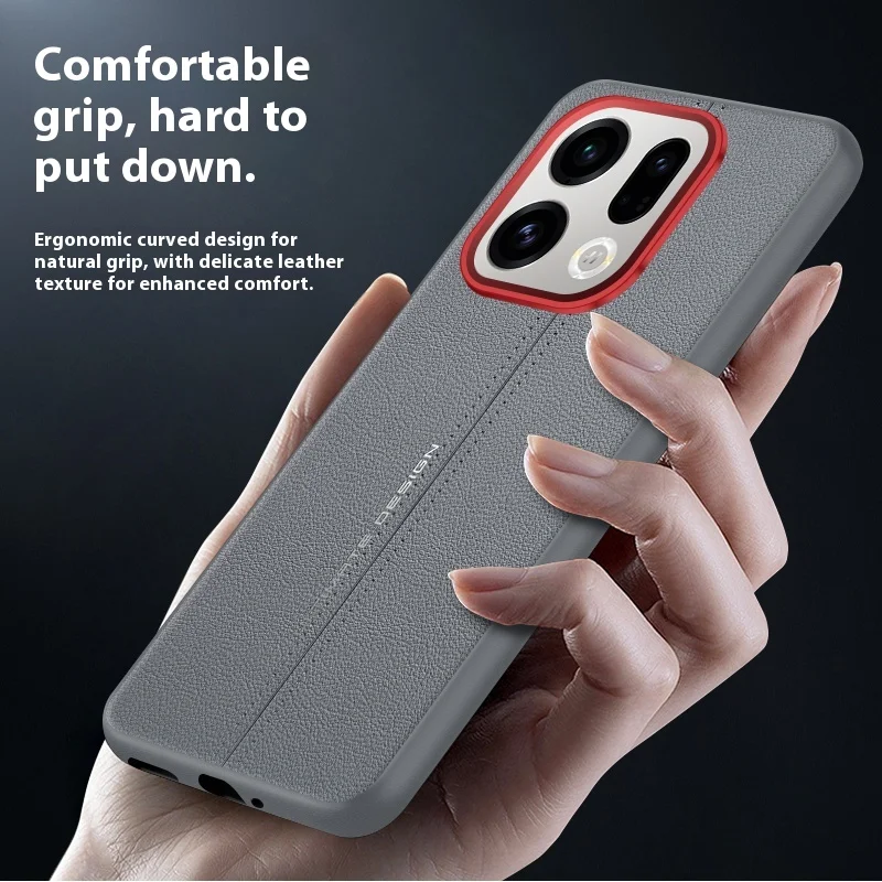 Luxury Leather Metal Frame Frosted Shockproof Bumper Case
