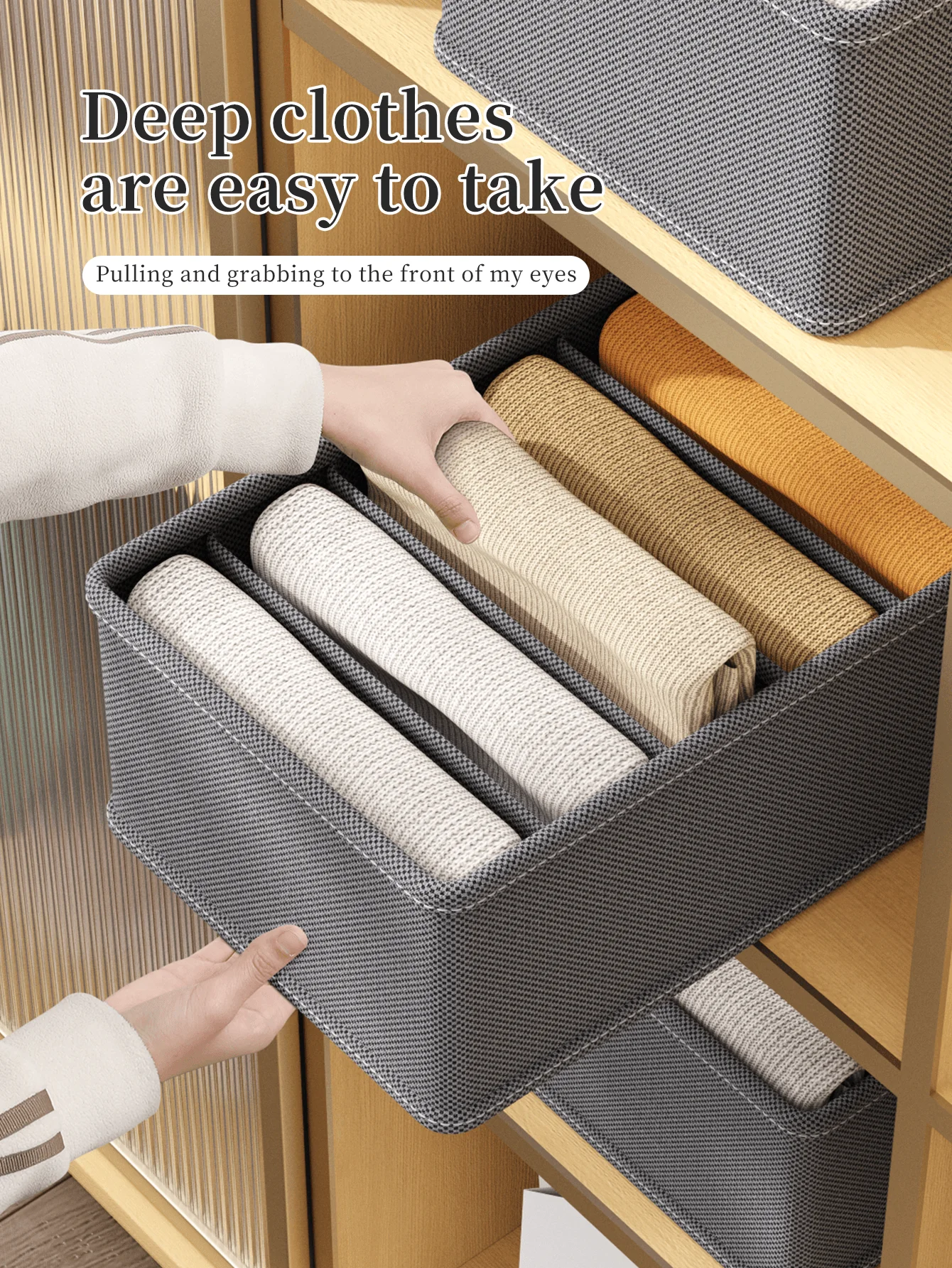 1PC Socks underwear organizer bag Foldable clothes organizer bag Clothes tie organizer box Drawer closet organizer box 2
