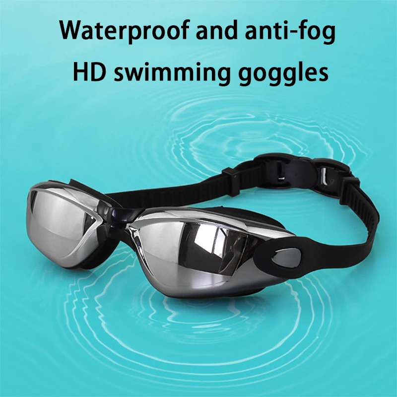 Adult Swimming Goggles High Definition Anti Fog Electroplated Colorful Adults PC Lens Swimming Goggles Anti-fog