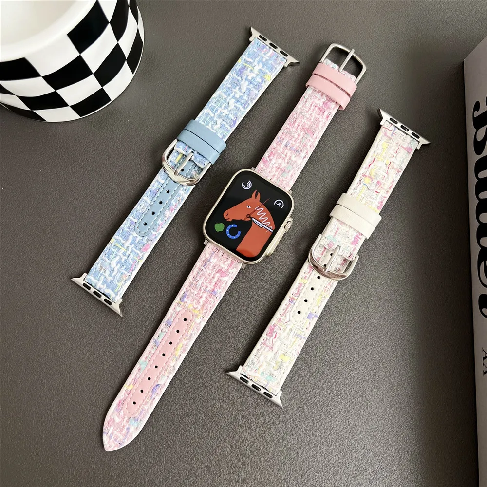 

Watch Strap For Apple Watch Bands Series 9 Ultra 2 49mm 45mm 44mm 42mm 41mm 40mm 38mm Soft Watchbands For iWatch 8 Ultra 7 6 5 4