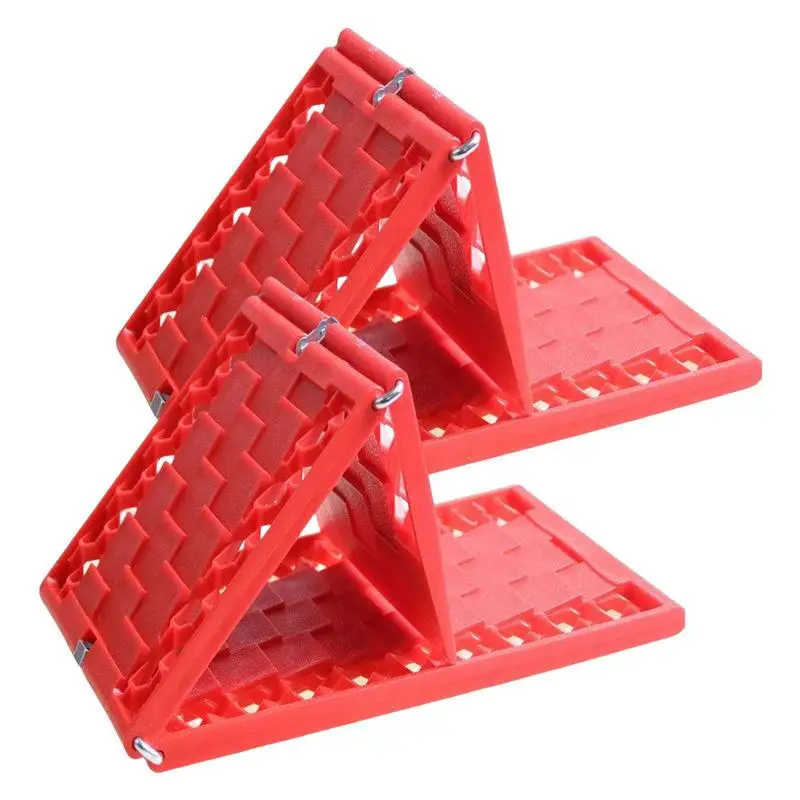 2Pcs Portable Foldable Car Escape Mat Non-Slip Pad Fit All-Weather Auto Traction Mat Tire Grip Aid Ideal For Snow Ice Mud