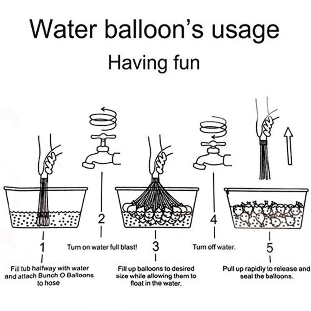 111pcs Water Bombs Balloon Amazing Filling Magic Balloon Children Water War Game Supplies Kids Summer Outdoor Beach Toy Party 4
