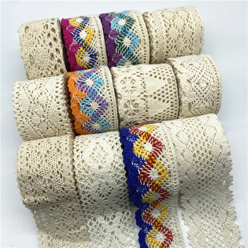 Cotton Lace Ribbon Fabric For Apparel Sewing 2yards/Lot