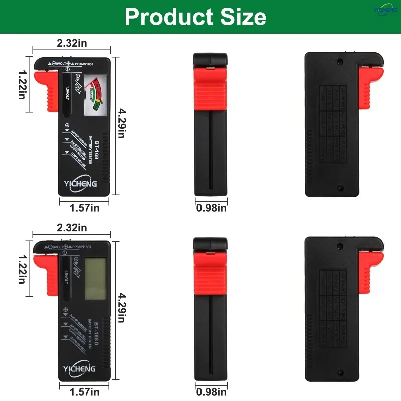 Battery Tester Button Battery Universal Battery Inspector BT-168D Digital BT-168 Pointer Convenient and Practical Life Tool