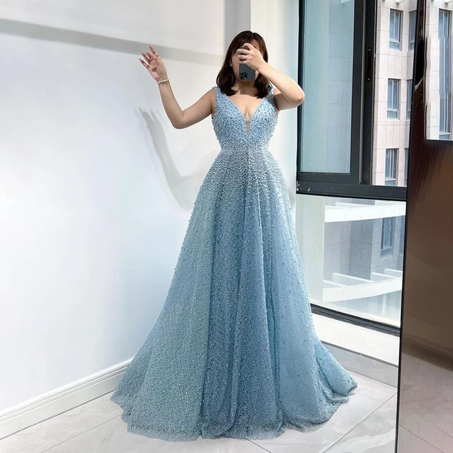 Elegant Blue Crystal Tiered Ball Gown Pastel Blue Quinceanera Dresses With  Off Shoulder Skirt Luxury Formal Dress For 15 Years From Sunnybridal01,  $169.98 | DHgate.Com