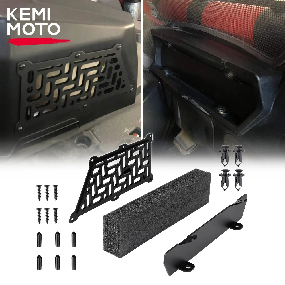 KEMIMOTO UTV For Can Am Maverick X3 Max Turbo R RR XRC XRS 2017-2023 2/4 Seats Aluminum Air Intake Noise Reduction Kit xxun motorcycle aluminum air intake grill for ducati xdiavel xdiavels 2016 2023 radiator frame side cover bracket holder