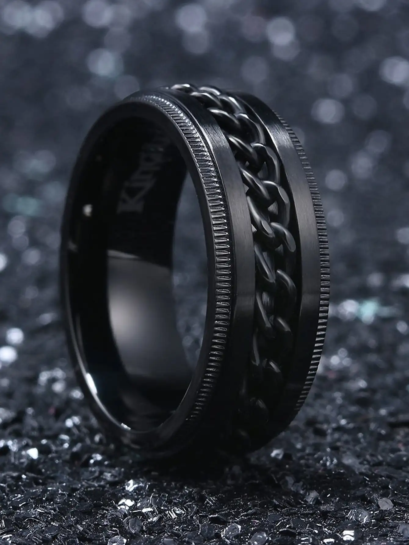 Finger Ring 3PCS Men Chain Decor