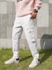 Men's casual jeans, simple white denim work pants, high - quality slim - fit jeans 4