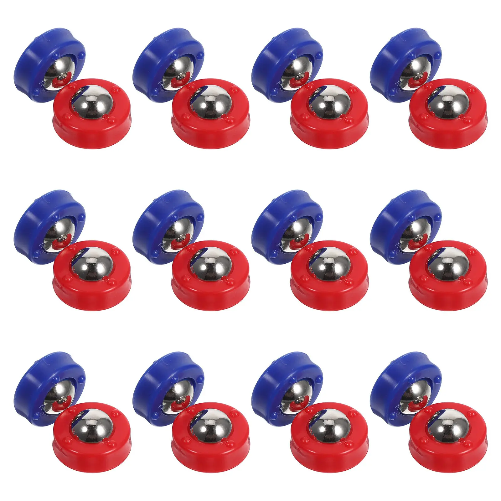 24Pcs 셔플보드 퍽 플라스틱 스틸 미니 컬링 보드 게임 교체용 롤러 테이블탑 실내 야외 놀이 세트