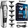 Professional Hair Clipper Beard Trimmer for Men Adjustable Speed LED Digital Carving Clippers Electric Razor KM-5027 1