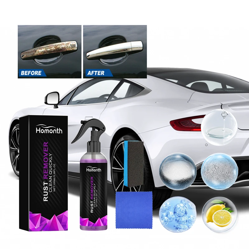 Xiaomi 100/200ml Rust Inhibitor Remover Derusting Spray Car Wheel Hub Metal Surfaces Derusting Spray Protection Car Accessories 2