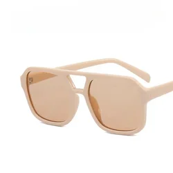 Unisex Lightweight Black & Yellow Oversized Sunglasses with UV Protection (1PC)