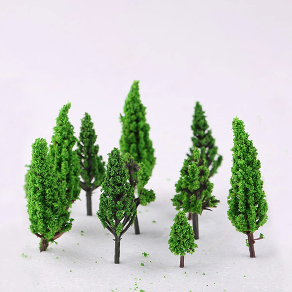 Plastic Model Train Miniature Tree Scenery DIY Outdoor Landscape Railroad Building Landscape Sand Table Models decoration 50Pcs