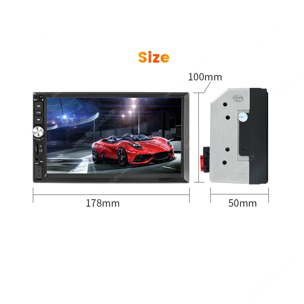 ND5   ׷ 2Din ġ ũ  7ġ Ƽ̵  ÷̾  ̷ ũ / AUX / USB / BT / FM / SWC