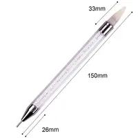 2 Pcs Nail Art Dotting Pen Double End Painting DIY Brush Rhinestone Handle Diamond Picker Manicure Dotting Tool Nail Accessories 2