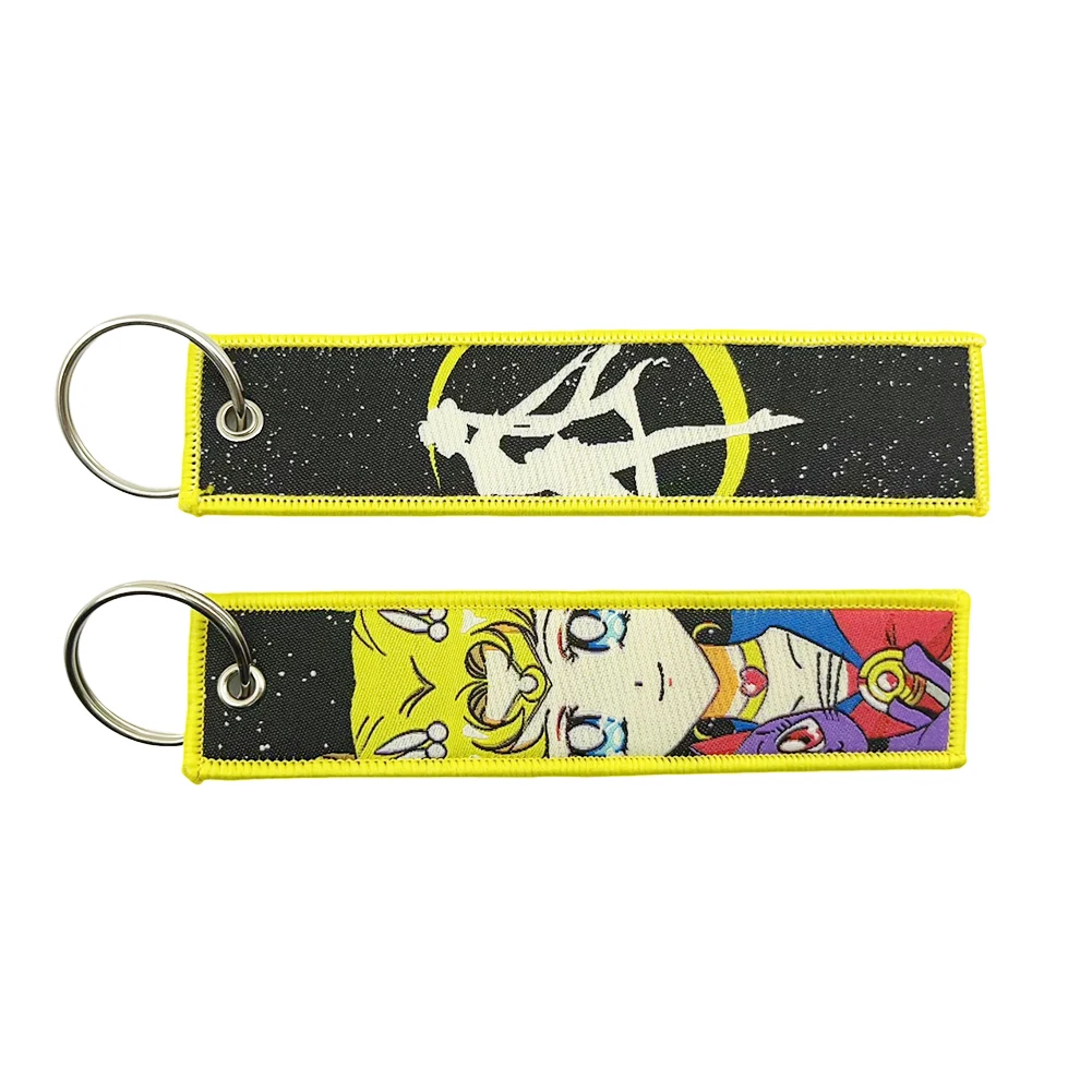 Großhandel Anime Cartoon Stickerei Schlüsselanhänger Schlüsselanhänger Schlüsselanhänger für Motorräder Autos Schlüsselanhänger Zubehör Schmuck Chaveiro Geschenke – Detail 4