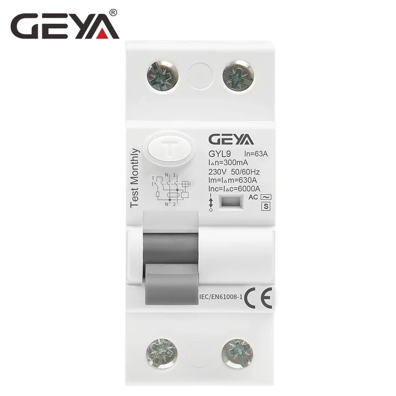 GEYA GYL9 AC-S Typ Zeit Verzögert RCD FI-SCHUTZSCHALTER FI-SCHUTZSCHALTER Verzögerung Typ Elektromagnetische Circuit Breaker