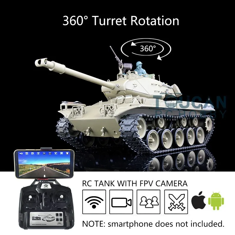 1/16 HENG LONG 7.0 FPV 카메라 워커 불독 RC 탱크 3839 360 ° 포탑 회전 기어박스 트랙 휠 아이들러 자동차 장난감 H17325