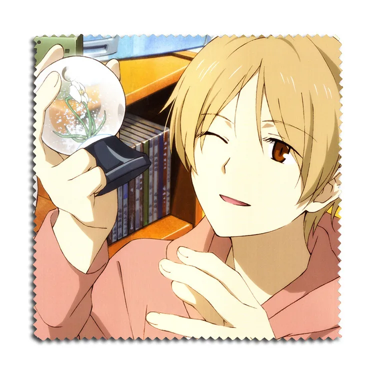 1pc Anime Natsume Yuujinchou Cat Teacher Flannel Glasses Clean Cloth