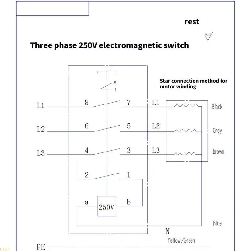 U13A 5-polige elektromagnetische Schalter mit Unterspannungsschutz. Praktische Hochleistungsschalter für den Einsatz in – Detail 8
