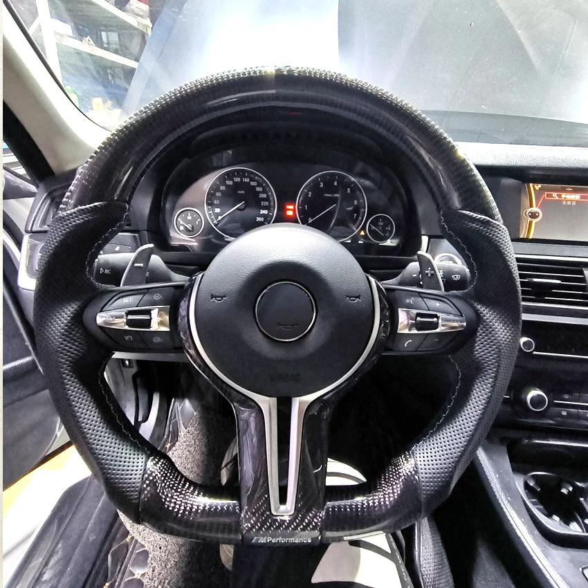 

Carbon Fiber Steering Wheel Fit For Bmw Lenkrad Volante E60 X1 X5 X6 E53 E70 E71 E72 E84 E90 E91 E92 E93 Full Leather
