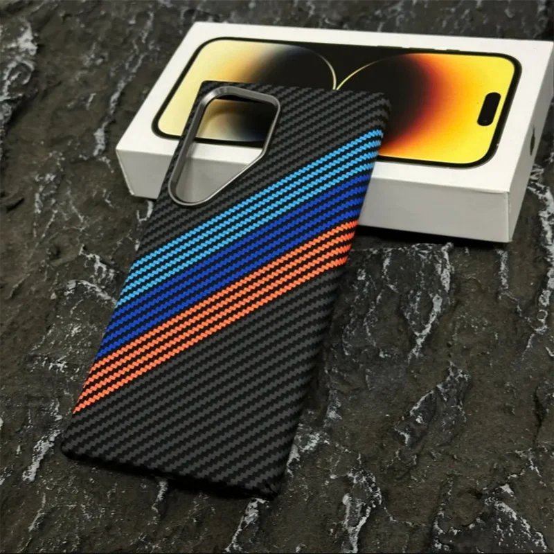 MagSafe-Compatible Carbon Fiber Wireless Charging Case with Alloy Lens Cover