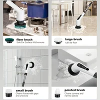9 in 1 Multifunctional Handheld Electric Cleaning Brush With Telescopic Function, Bathroom Floor And Kitchen Cleaning Tool 2