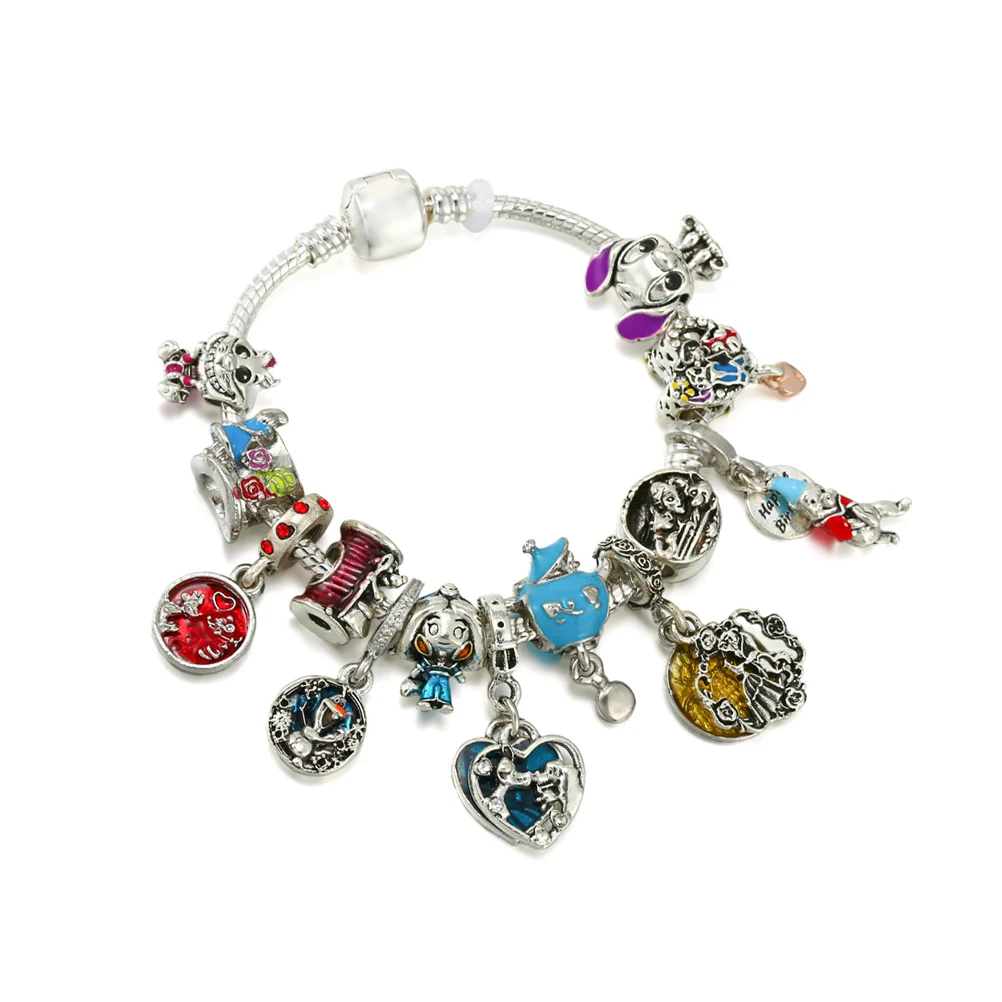Disney Bracelet Dankadi Women 925 Sterling Silver Cute Mickey