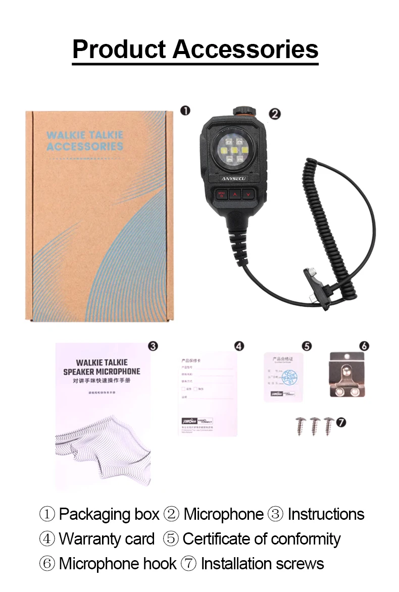 Shoulder Microphone Type-C Connector with Strobe Light for SenHaix GT-12 W8Pro