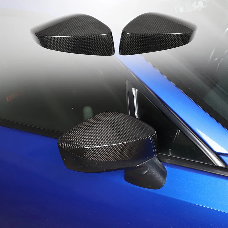 

A Pair Real Carbon Fiber Car Door Rear View Side Mirror Cover Rearview Mirror Cap Accessories For Toyota 86 /Subaru Brz 2012 -20