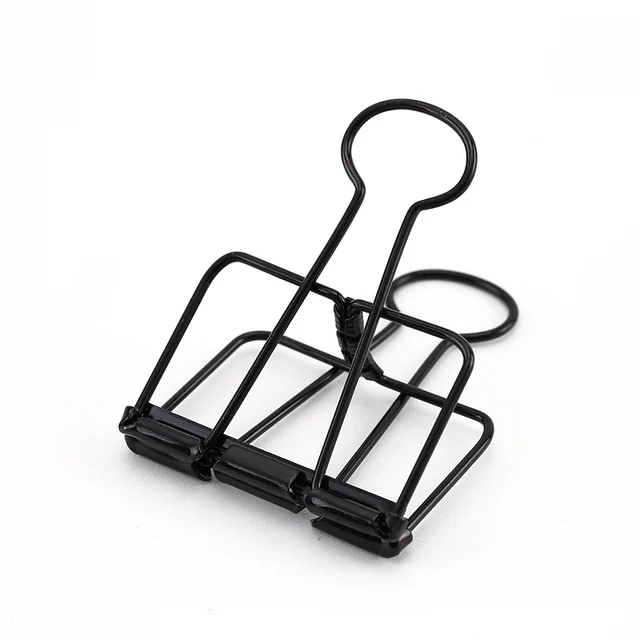 Mr Paper 8 Colors 3 Sizes Ins Colors Gold Sliver Rose Green Purple Binder Clips Large Medium Small Office Study Binder Clips Black L