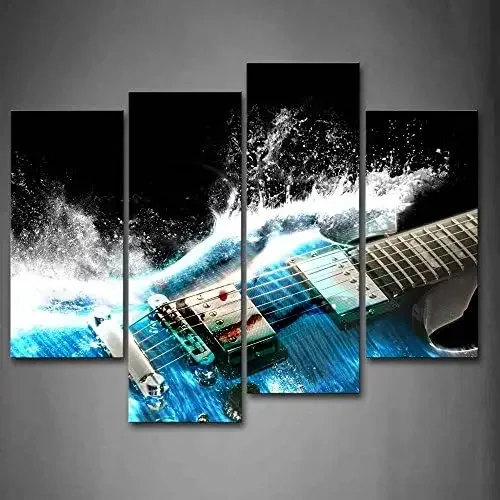 

in Blue and Waves Looks Beautiful Painting The Picture Print On Canvas Music Pictures for Home Decor Decoration Gift Ghost ban
