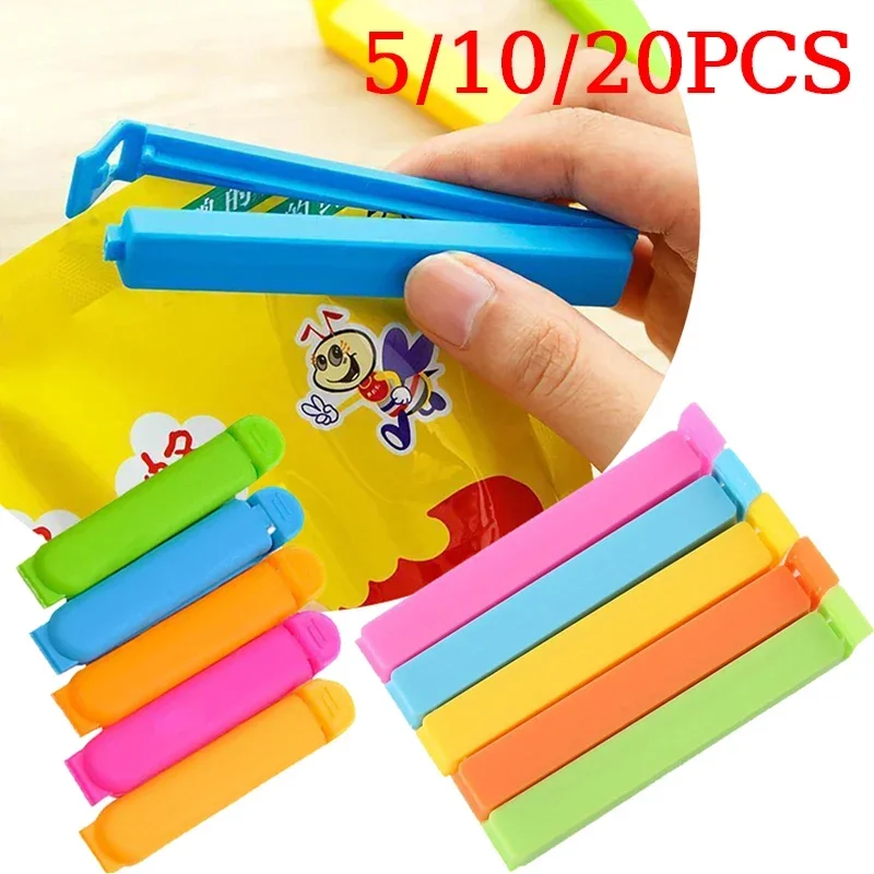 

5/10/20PCS Portable Kitchen Storage Food Snack Seal Sealing Bag Clips Random Color Plastic Tool Kitchen Accessories Hot Sale