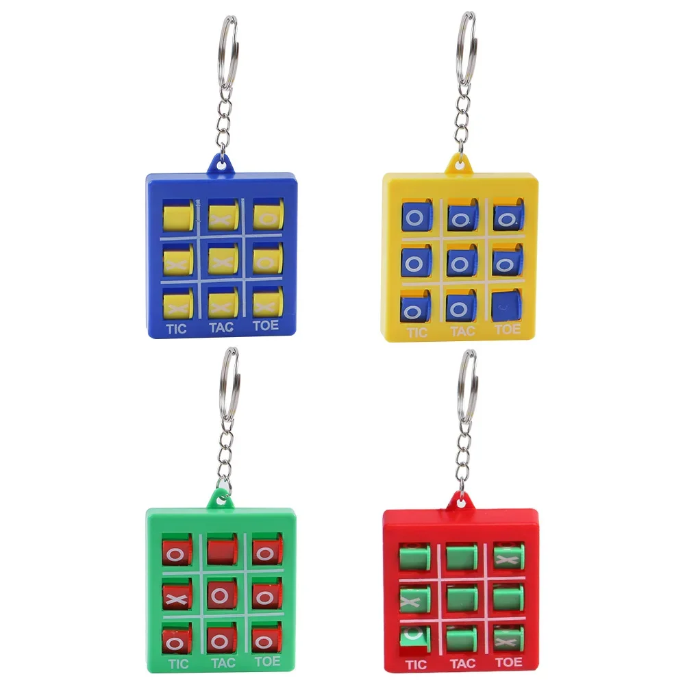 Portachiavi Tic Tac Toe Colorati - 18 Pezzi Per Bambini E Adulti, Idea Regalo Divertente