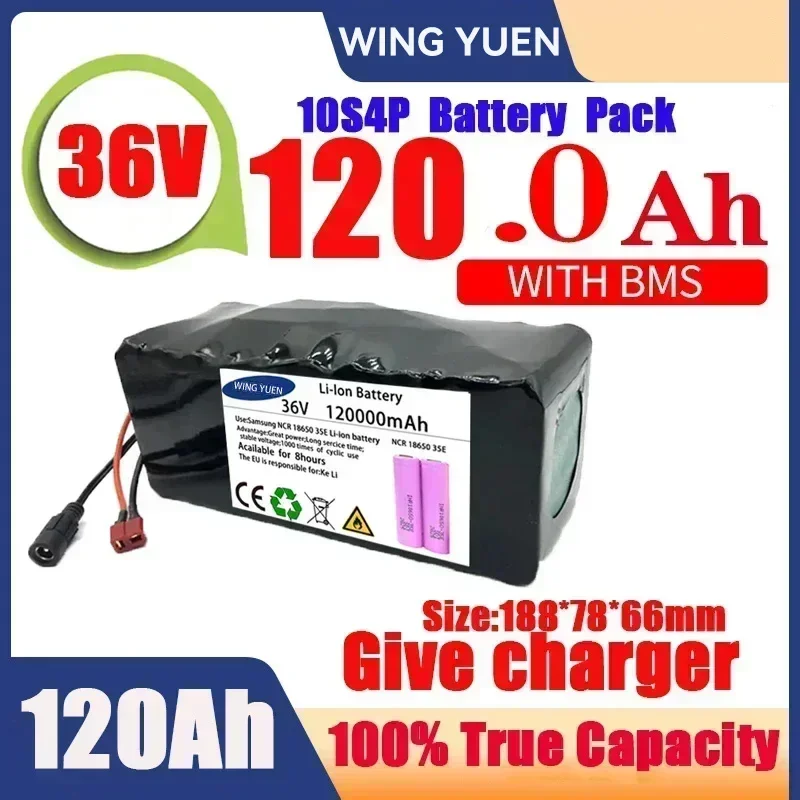 

Original intelligent electric scooter electric bicycle 36V 120ah lithium battery built-in 40A BMS 42V 2A charging eBike