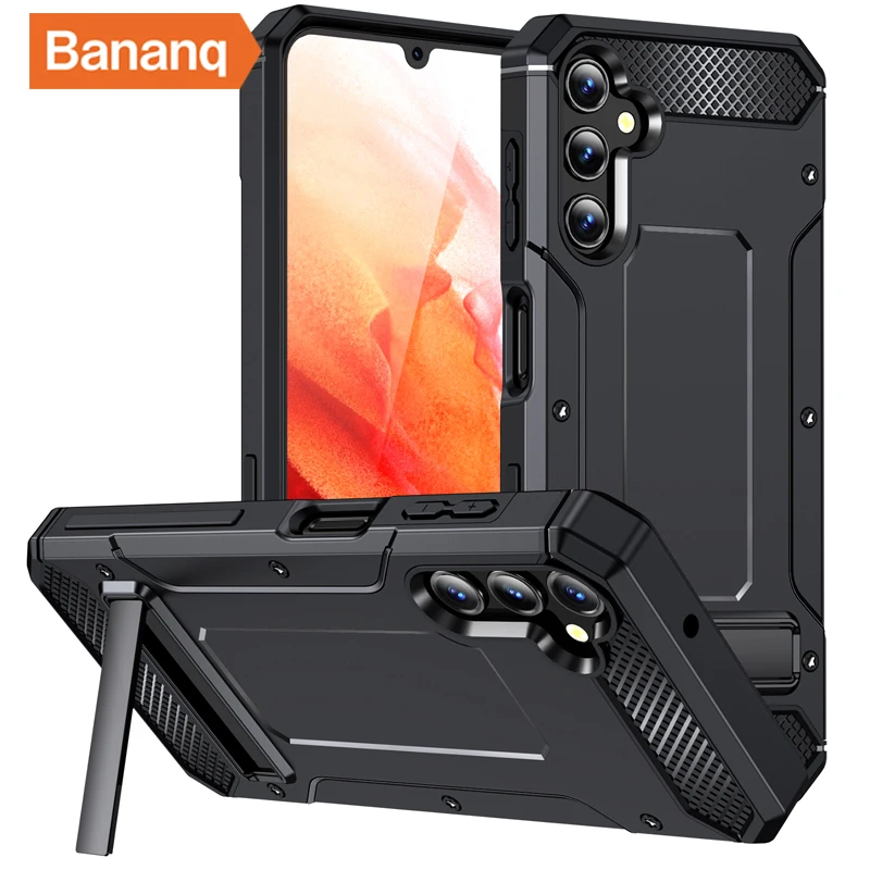 

Bananq ShockProof Stand Armor Case For Samsung A14 A12 A13 A52 4G A32 A34 A54 A53 A23 A04 A04S M13 5G Holder Phone Cover