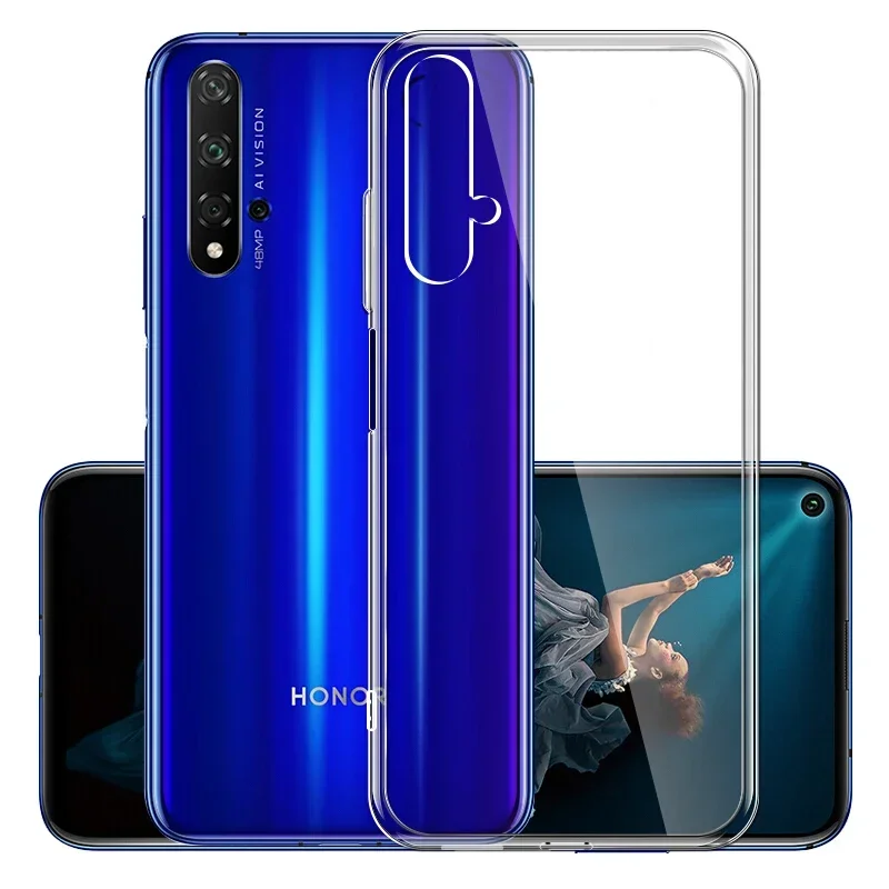 Shockproof Transparent Silicone Phone Case - Clear TPU Back Cover