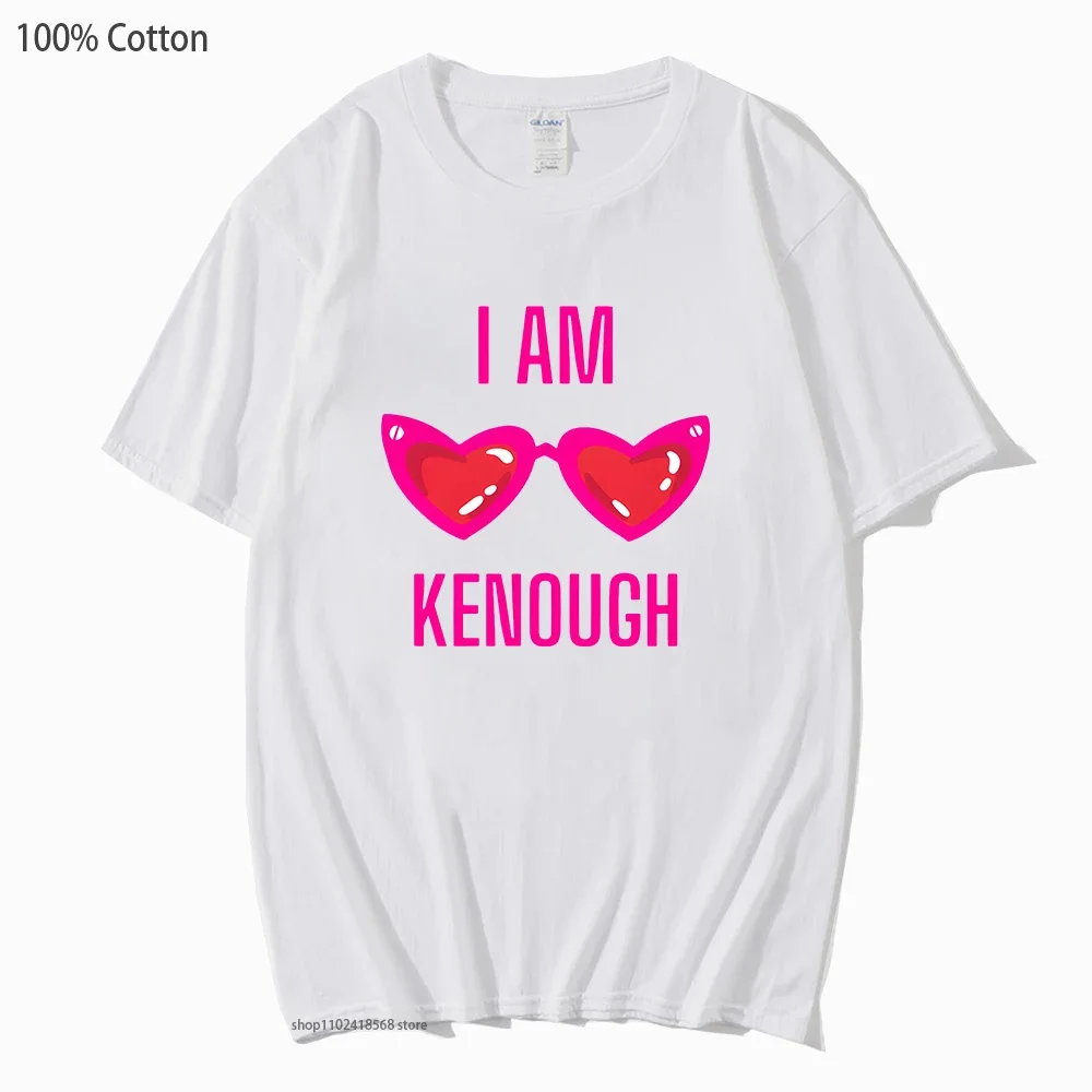 

I Am Kenough Tshirt Big Kenergy T-Shirt Lertter Graphic Tees Funny Movice Clothes 100%Cotton Cartoon Tee Women Clothing Men Tops
