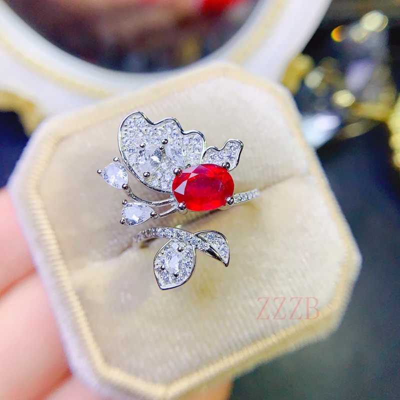 

Серебряное изящное роскошное Женское Обручальное кольцо S925, роскошное кольцо с голубем и красным Рубином для пары, обручальное кольцо, Подарок на годовщину