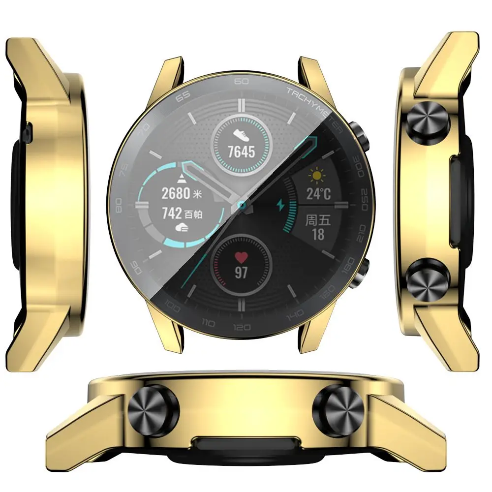 Ultra Thin Soft TPU Plated Smart Watch Case & Screen Protector - 360° Full Coverage